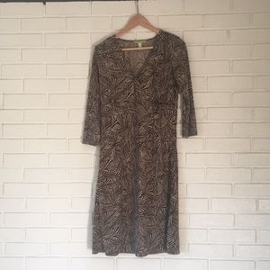Sigrid Olsen Banana Leaf Wrap Style Dress